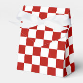 市松模様に赤白幾何レトロ フェイバーボックス (正面サイド)