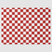 市松模様に赤白幾何レトロ 薄葉紙 (正面)