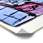 市松模様に通り ポスター (角)