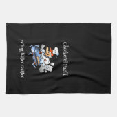 市松模様に過去チキンマスコットグリラーブラッカスタムク キッチンタオル (横)