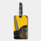 市松模様に過去 ラゲッジタグ (裏面縦)