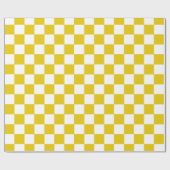 市松模様に金ゴールド ラッピングペーパー (フラット)