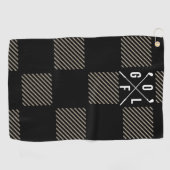 市松模様に ゴルフタオル (横)