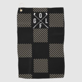 市松模様に ゴルフタオル (正面)