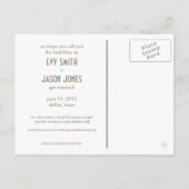 市松模様に+ドットカスタム – 日付の保存 – ティール（緑がかった色） 案内ポストカード (裏面)