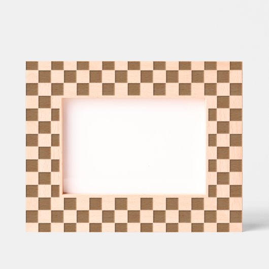 市松模様に レーザー彫刻フレーム (正面)