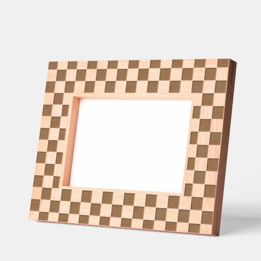 市松模様に レーザー彫刻フレーム (左)
