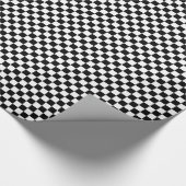 市松模様に – 白黒 ラッピングペーパー (角)