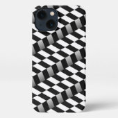 市松模様にArt Pattern Phone Case iPhoneケース (裏面)