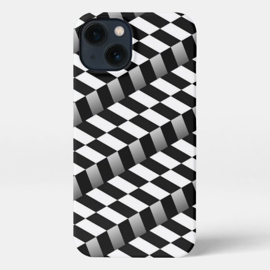 市松模様にArt Pattern Phone Case iPhoneケース (裏面)