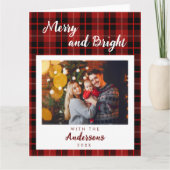 市松模様にChristmas Card カード (正面)