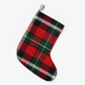 市松模様にFabricテクスチャ空白の: スモールクリスマスストッキング (正面 (吊り時))