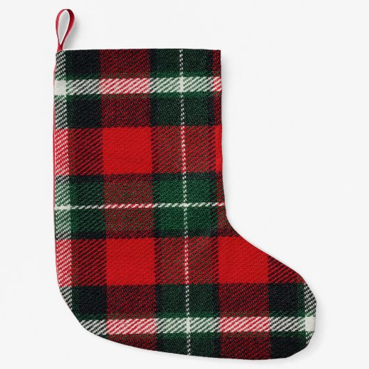 市松模様にFabricテクスチャ空白の: スモールクリスマスストッキング (正面)