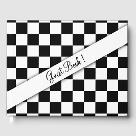 市松模様にFlag Guest Book ゲストブック