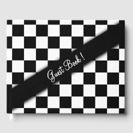 市松模様にFlag Guest Book ゲストブック