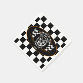市松模様にFlag Sports Car Racingパーティー用品 スタンダードカクテルナプキン (角)