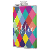 市松模様にHarlequin Rainbow Thermalタンブラー フラスク (左)