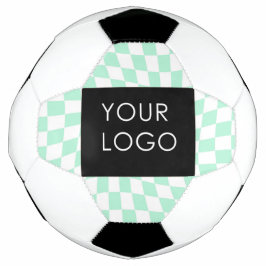 市松模様にMint Customizable Business Add Logo サッカーボール