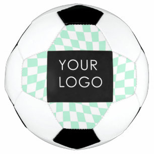 市松模様にMint Customizable Business Add Logo サッカーボール