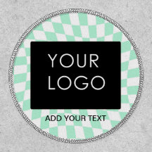 市松模様にMint Customizable Business Add Logo