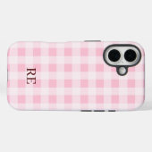 市松模様のイニシャル オリジナル Case-Mate iPhoneケース (裏面 (横))