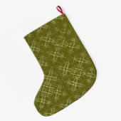 市松模様のエレガンス ラージクリスマスストッキング (裏面 (吊り時))