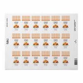 市松模様の手作りオレンジ・チャツネ ラベル (フルシート)