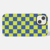 市松模様の警察のパターン iPhoneケース (裏面横)