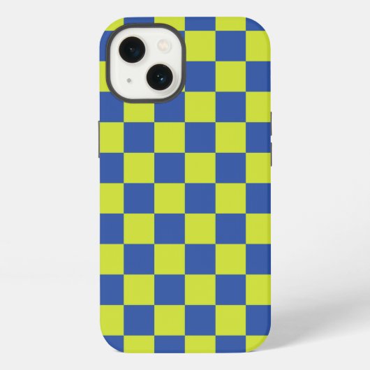 市松模様の警察のパターン iPhoneケース (裏面)