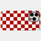 市松模様 スクエア 赤 白 幾何学 レトロ Case-Mate iPhoneケース (裏面 (横))