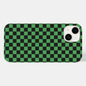 市松模様 チェッカーボード 柄 チェス 緑 ブ Case-Mate iPhoneケース (裏面 (横))