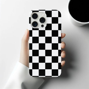 市松模様 ブラック ホワイト 幾何学 レトロ iPhone 15 PRO MAXケース