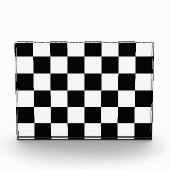 市松模様 黒と白 幾何学 レトロ フォトブロック (正面)