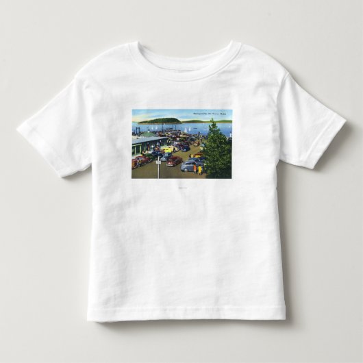 市桟橋の眺め トドラーTシャツ (正面)