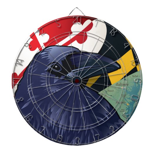 市民のワタリガラス、Nevermoreメリーランド ダーツボード (正面)