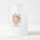 市民の家紋-市民の紋章付き外衣 フロストグラスビールジョッキ (正面左)