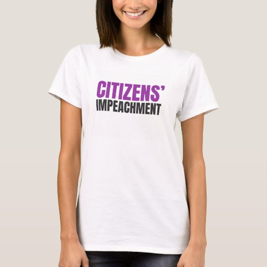 市民の弾劾ウーマンズTシャツ Tシャツ (正面)
