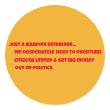 市民の統一されたラウンドステッカー