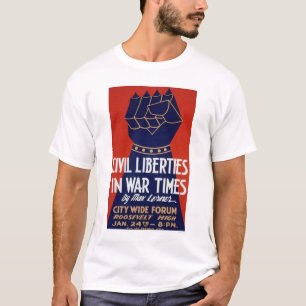 市民の自由WWII 1940 WPA Tシャツ