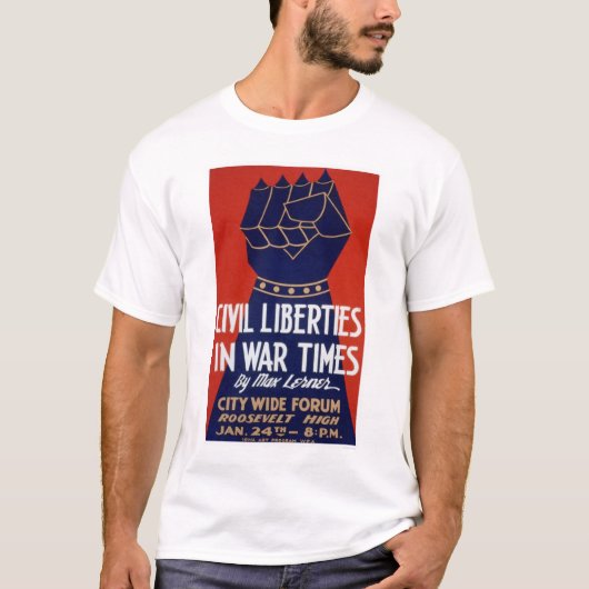 市民の自由WWII 1940 WPA Tシャツ (正面)
