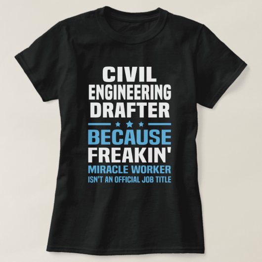 市民エンジニアリング製図者 Tシャツ (デザイン正面)