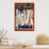 市民サービスの歴史～ NY～火災～ 4～ヴィンテージ ポスター (キッチン)