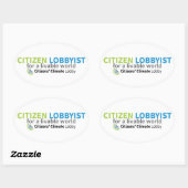 市民ロビイストステッカー 楕円形シール (シート)