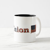 市民戦同盟🇺🇸 ✨ギフト素晴らし軍隊国旗 ツートーンマグカップ (正面右)