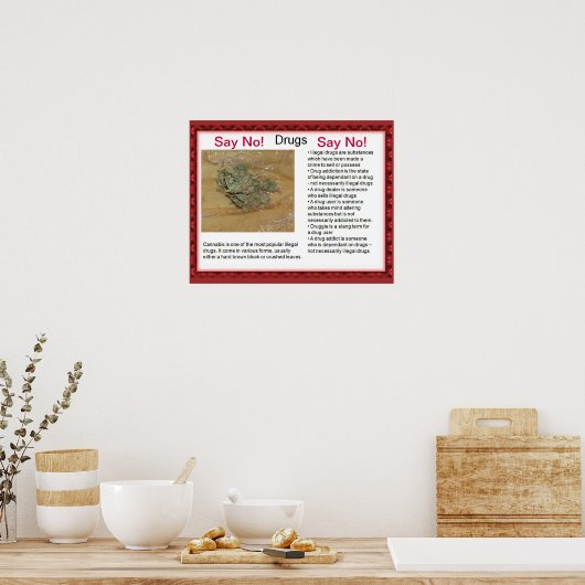 市民権と生活スキルノーと言え！ ポスター (キッチン)