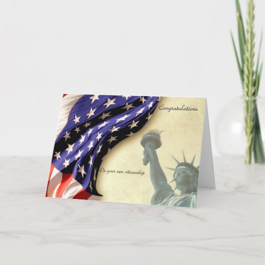 市民権の帰化おめでとう カード (正面)