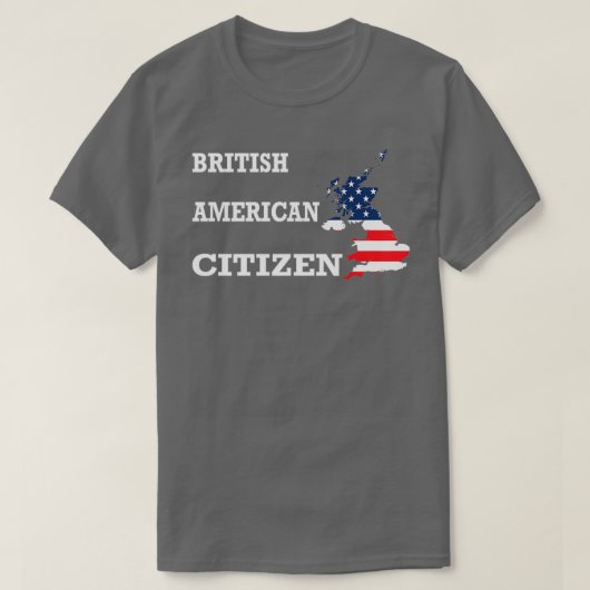 市民権ギフト米国イギリス国旗の帰化ci tシャツ (デザイン正面)