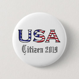 市民権年米国の星条旗 缶バッジ