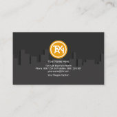 市民群集建物ブロックシルエットタクシードライバー 名刺 (裏面)