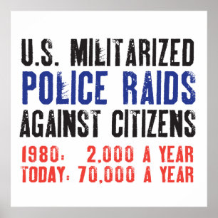 市民STATSに対する米国によって軍事化される警察の侵略 ポスター